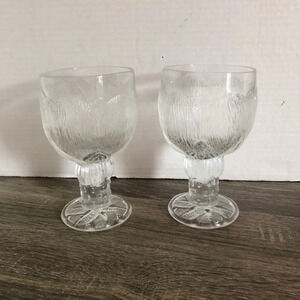 Vtg OIVA TOIKKA  Pair of Pioni Glasses